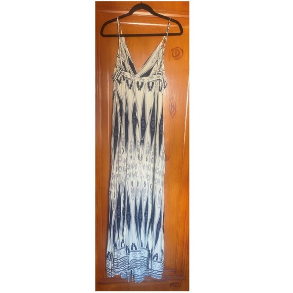 Hommage Navy & White Maxidress- Long - Picture 2 of 3